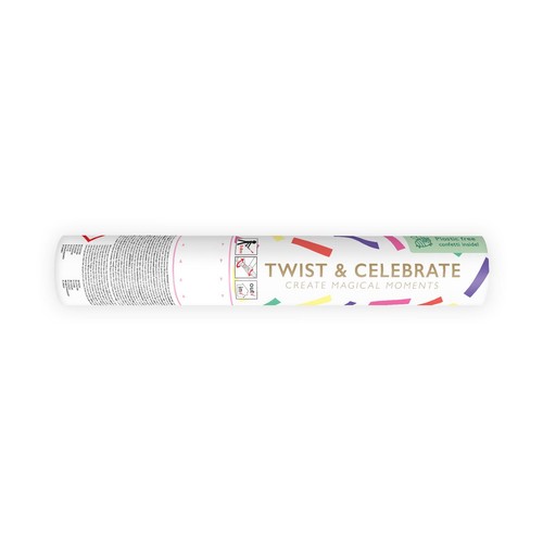 Tuba z konfetti 20cm (1 op. / 1 szt.) PartyDeco 1 sztuka