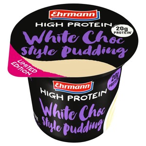 Pudding o smaku białej czekolady z dużą zawartością protein Ehrmann 200 g