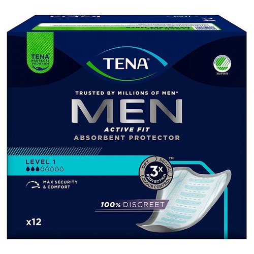 Wkłady anatomiczne Men Level 1 Protection   TENA 12 sztuk