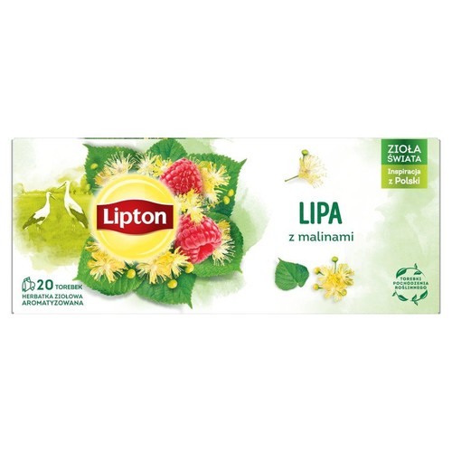 Herbatka ziołowa Lipa z malinami Lipton 20 torebek