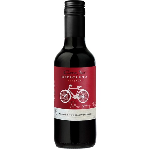 Wino chilijskie czerwone wytrawne Bicicleta Cabernet Sauvignon alk. 13,5% obj. Cono Sur 0,187l