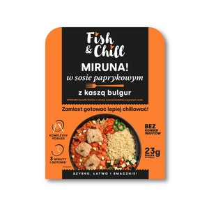 Miruna w sosie paprykowym z kaszą bulgur Seko 500 g