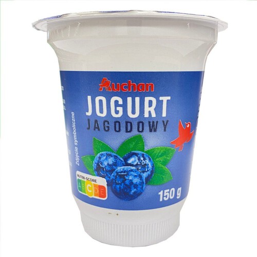 Jogurt o smaku jagodowym Auchan 150 g