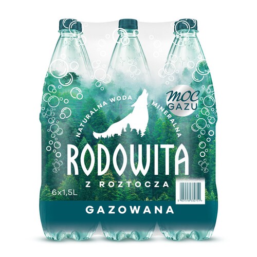 Woda mineralana gazowana Rodowita z Roztocza 6 x 1,5 l