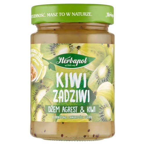 Dżem Kiwi zadziwi - agrest & kiwi Herbapol 280 g