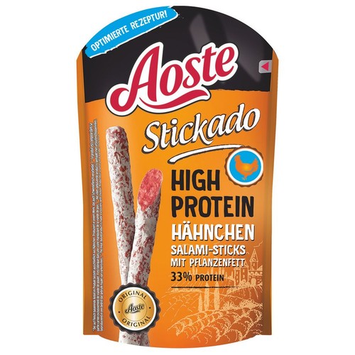 Salami sticks proteinowe z kurczakiem  Aoste 60 g