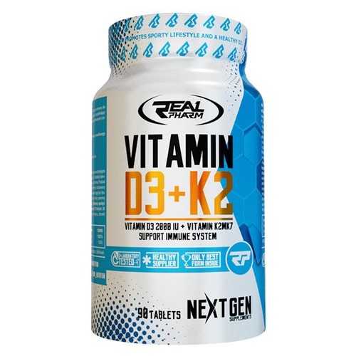 Witamina D3 2000 +K2 Real Pharm 90 tabletek