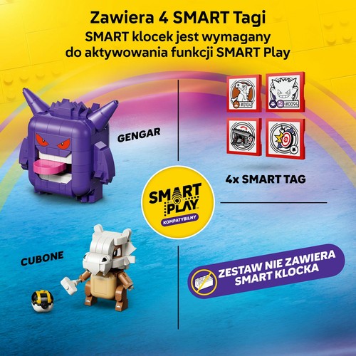 Pokémon SMART Play: Cubone i Gengar - upiorne starcie 72166 LEGO 1 sztuka