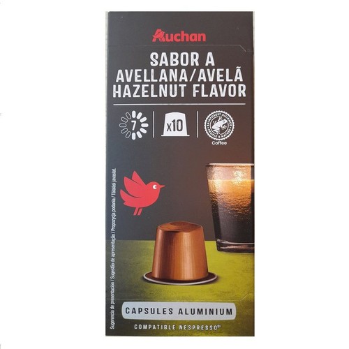 Kawa mielona o smaku Noisette kapsułki Auchan 10 kapsułek