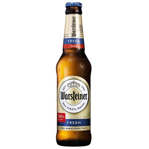 Piwo bezalkoholowe jasne lager Premium Fresh alk. 0,0% obj, Warsteiner 330 ml
