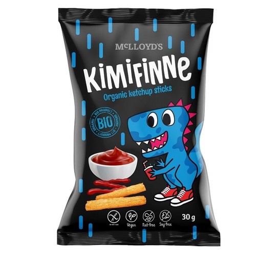 BIO Chrupki kukurydziane o smaku ketchupowym   KIMIFINNE 30 g