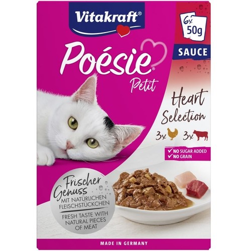 Karma mokra dla kotów z wołowiną i drobiem VitaKraft 6 x 50 g