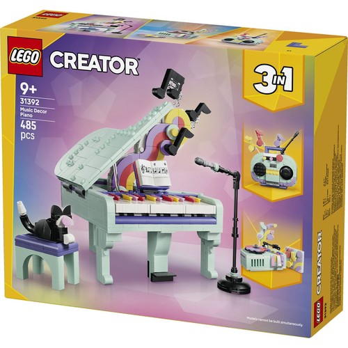 Creator 3 w 1 Dekoracyjny fortepian z kotem 31392 LEGO 1 sztuka