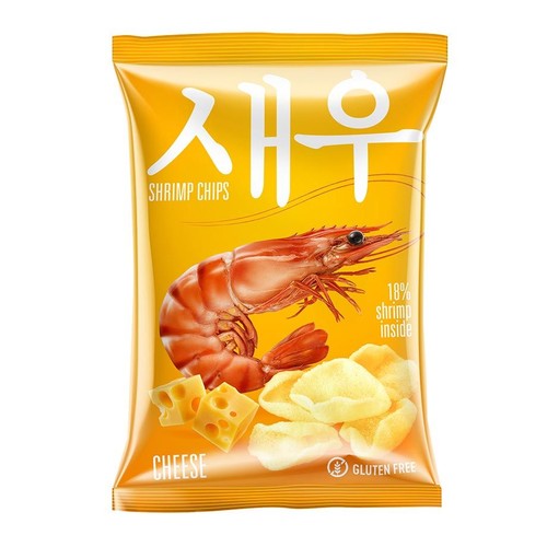 Chipsy krewetkowe o smaku sera bezglutenowe   SHRIPS 50  g