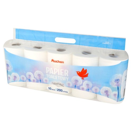 Papier toaletowy 3 warstwy Auchan 10 rolek