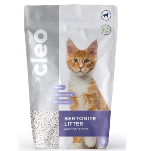 Żwirek Bentonitowy Compact  lawendowy Cleo 5 l