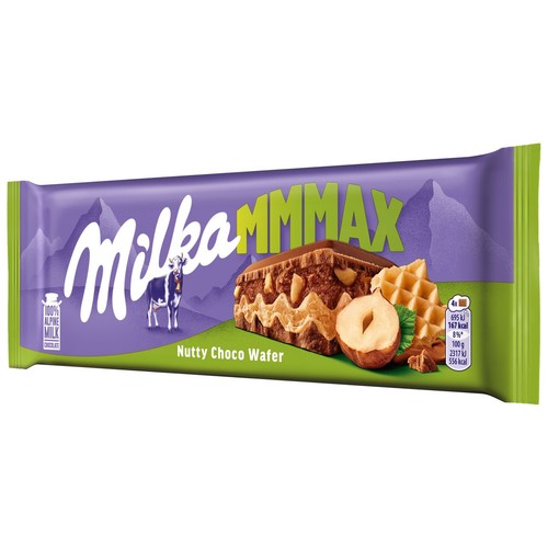 Czekolada mleczna MMMax z orzechami i wafelkami  Milka 270 g