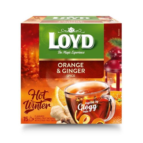 Herbata owocowa Hot Winter pomarańcza & imbir  Loyd 15 torebek