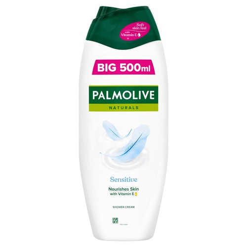 Krem pod prysznic Palmolive Naturals Sensitive, 500 ml. Zapewnia uczucie miękkiej skóry.