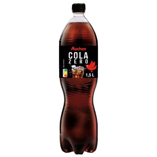 Napój gazowany Zero o smaku cola bez dodatku cukru Auchan 1,5 l