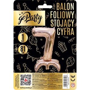 Balon foliowy stojący cyfra 7  GoParty 1 sztuka