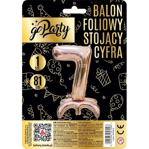 Balon foliowy stojący cyfra 7  GoParty 1 sztuka