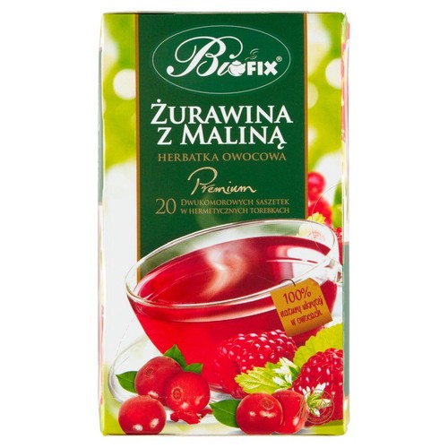 Herbata owocowa Żurawina z maliną   BiFix 20 torebek