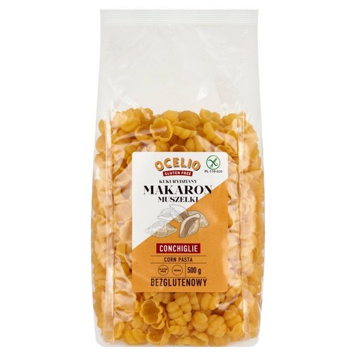Makaron kukurydziany muszelki bezglutenowy Ocelio 500 g