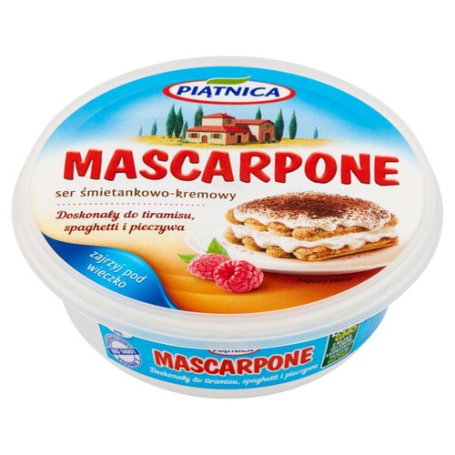 Ser mascarpone śmietankowo-kremowy Piątnica 250 g