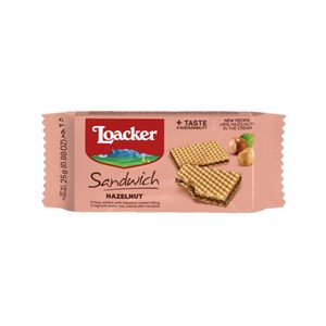 Chrupiące wafle przekładane kremem orzechowym Loacker 25 g