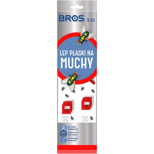 Lep płaski na muchy BROS 5 sztuk