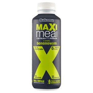 Maxi Meal Napój mleczny o smaku bananowym Bakoma 500 g