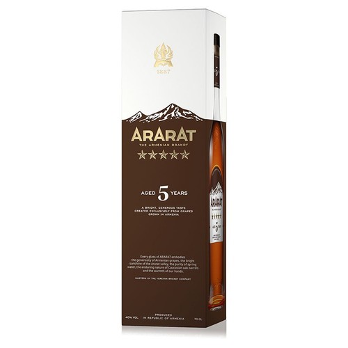 Brandy armeńska Aged 5 Years alk.40,0% obj. Ararat 700 ml
