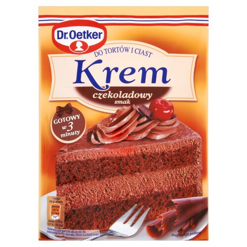 Krem do tortów i ciast smak czekoladowy   Dr. Oetker 140 g