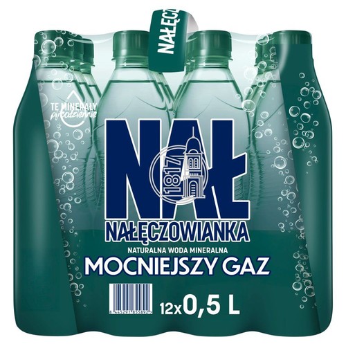 Woda gazowana Mocniejszy Gaz Nałęczowianka 12 x 0,5 l