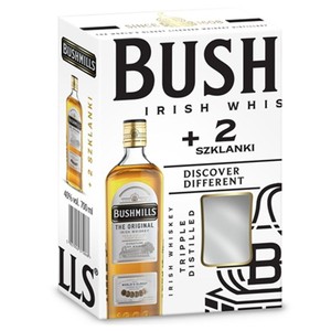 Original Whisky + 2 szklanki Bushmills zestaw