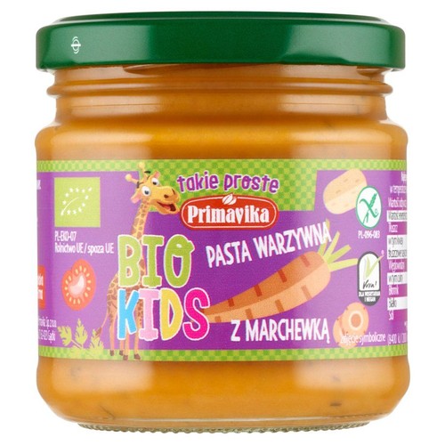 BIO Kids Pasta warzywna z marchewką Primavika 160 g
