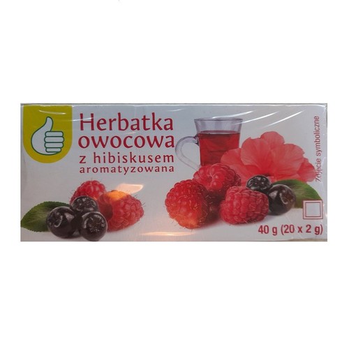 Herbatka owocowa z hibiskusem  Auchan 20 torebek