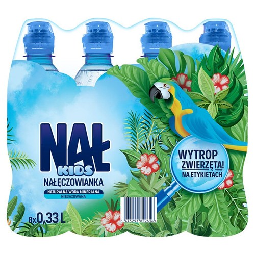 Naturalna woda mineralna nienasycona CO2, średniozmineralizowana Nałęczowianka 8 x 330 ml