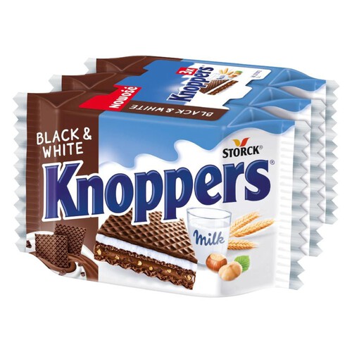 Waflek czarno-biały Knoppers 3 x 25 g