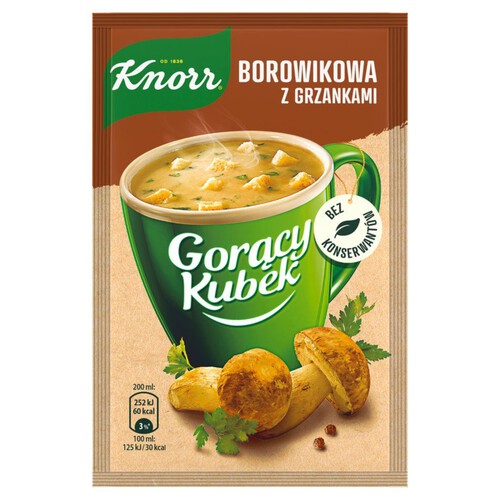 Gorący kubek borowikowa z grzankami Knorr 15 g