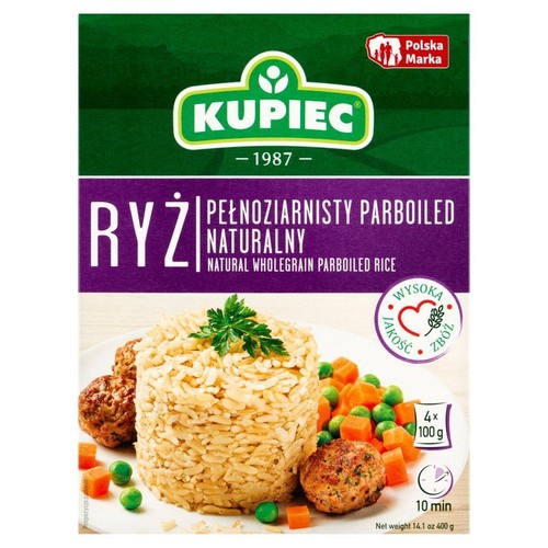 Ryż pełnoziarnisty Parboiled Kupiec 400 g
