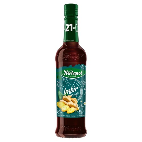 Syropu o smaku imbirowym  Herbapol 420 ml
