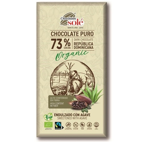 BIO Czekolada gorzka 73% kakao   Sole 100 g