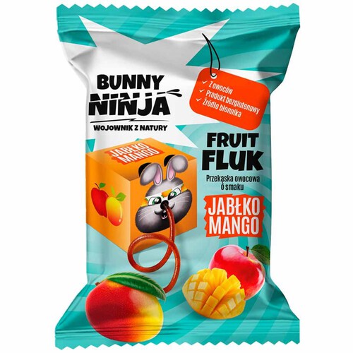 Przekąska owocowa jabłko-mango Bunny Ninja 15 g