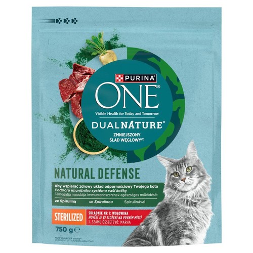 Karma sucha z wołowiną dla kotów sterylizowanych PURINA ONE 750 g