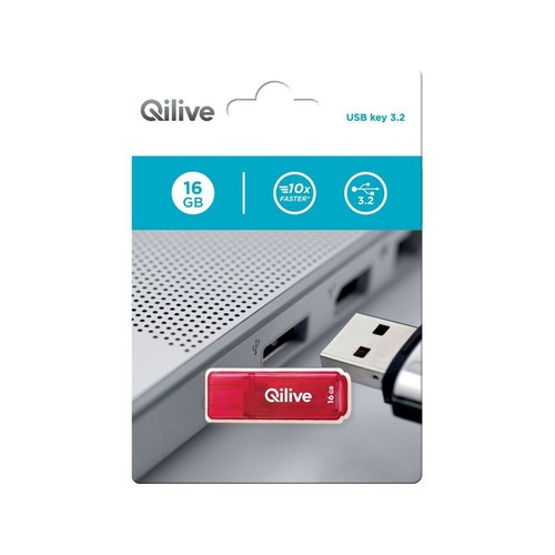 Pendrive 16GB USB 3.2 K103 czerwony Qilive 1 sztuka