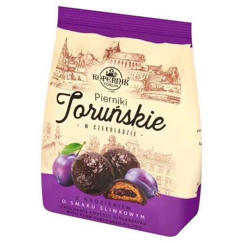Pierniki Toruńskie w czekoladzie z nadzieniem śliwkowym   Kopernik 150 g