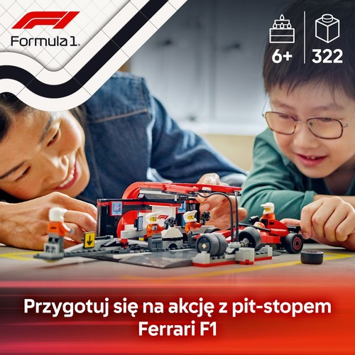 City F1® Pit stop i mechanicy z bolidem Ferrari 60443 LEGO 1 sztuka