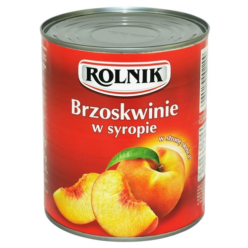 Brzoskwinie połówki w lekkim syropie Rolnik 465 g